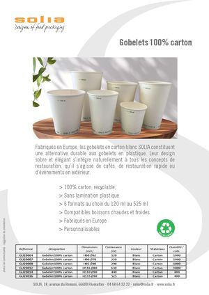 Fiche Produit Solia Gobelets Blancs Gu200 Fr