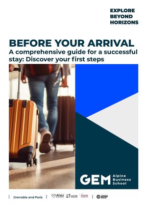 Guide 1 Before Your Arrival