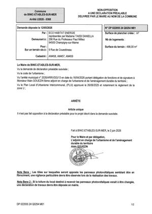 DP 24 Q 0254 M01 - Arrêté