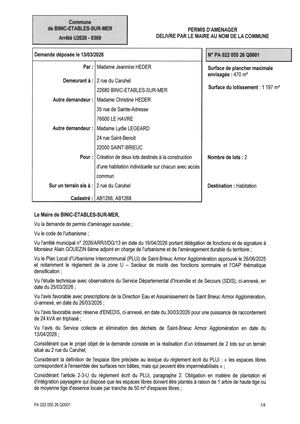 PA 26 Q 0001 - Arrêté