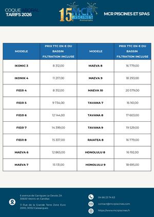 Mcr Tarif Coques Aboral 2026