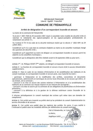 Ar 2026 01 Désignation Correspondant Incendie Secours