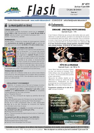 Flash N°871 du 4 au 17 juin 2026