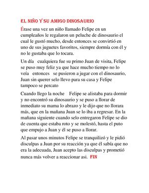 El Niño Y Su Amigo Dinosaurio