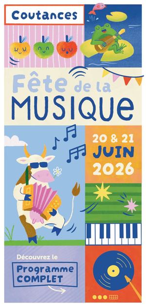 Sans Traits Flyer Dépliant Fete De La Musique Coutances