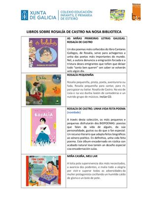 Libros Rosalía De Castro 2026