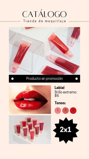 Historia Instagram Catálogo Productos Belleza Minimalista Beige Negro