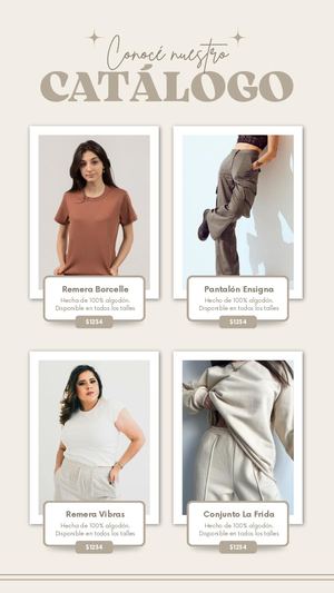 Historia De Instagram Catálogo De Productos De Moda Minimalista Beige