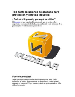 Top Coat Soluciones De Acabado Para Protección Y Estética Industrial
