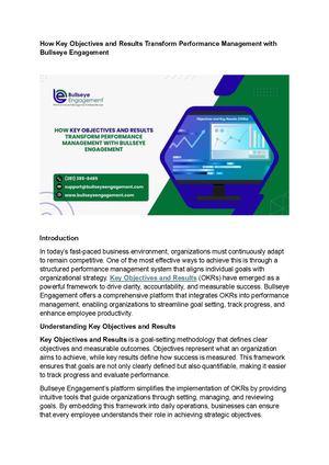 Key Objectives And Results