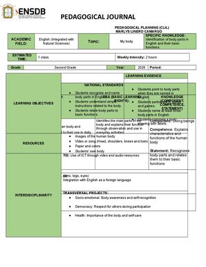 Lesson Plan English Clil