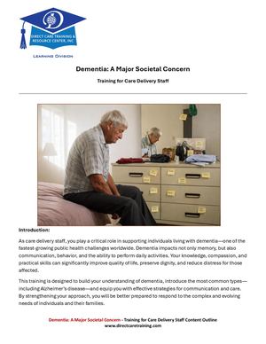 Dementia Training Manual Group Homes Table Of Contents 2024