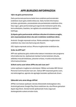Appi Buruzko Informazioa
