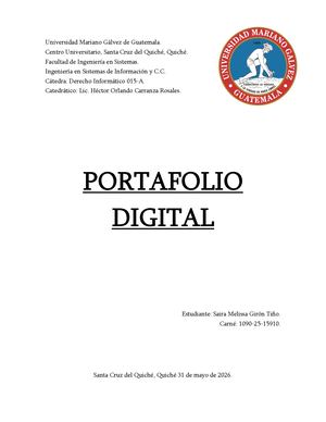 Portafolio Digital Derecho Informático