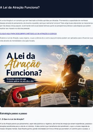 A Lei Da Atração Funciona?