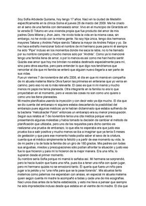 Autobiografía Sofía Arboleda Quirama