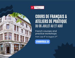 Catalogue Session Été - Cours et ateliers offerts du 6 juillet au 27 août 2026