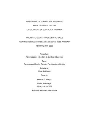 Parcial 2 Proyecto Educativo De Centro