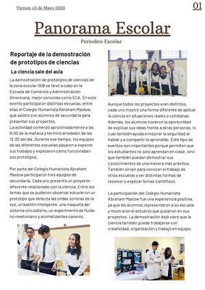Documento A4 Periódico Informativo Semanal Minimalista Clásico