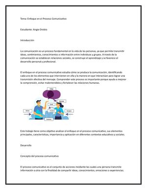 Enfoque Del proceso comunicativo