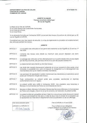 TRAVAUX OUVERTURE ROBINET GAZ - 96 RUE DE L EGALITE - ENT SADE