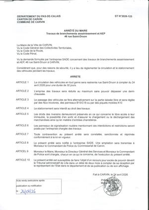 TRAVAUX DE BRANCHEMENT ASSAINISSEMENT ET AEP - 46 RUE ST DRUON - ENT SADE