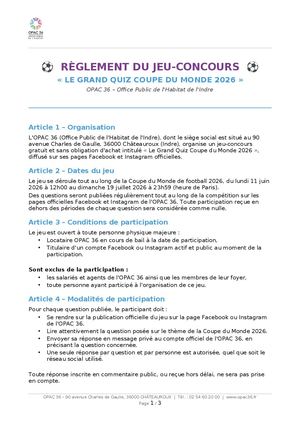 Reglement Quiz Cdm2026 Opac36