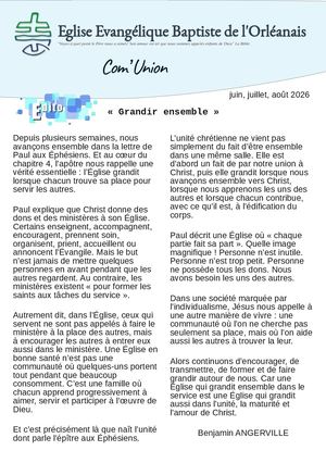 Bulletin Juin juillet aout 2026