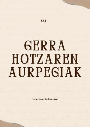 3at Gerra Hotzaren Aurpegiak