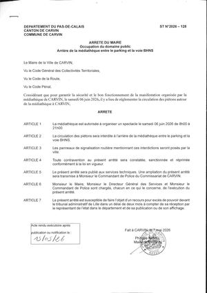OCCUPATION DU DOMAINE PUBLIC - ARRIERE DE LA MEDIATHEQUE ENTRE LE PARKING ET LE BHNS