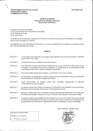 REALISATION DE DALLAGES EXTERIEURS - RUES D ORAN ET DE BONE - ENT CATHELAIN