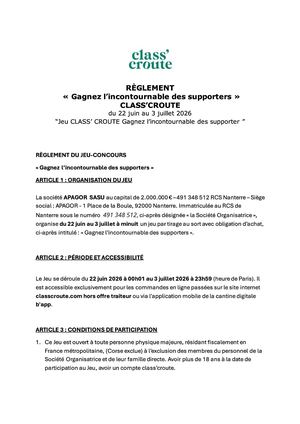 Règlements Jeu Concours Gagnez L'incontournable Des Supporters