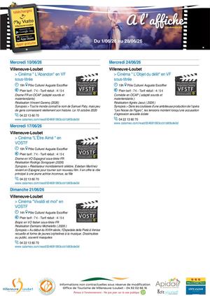 Programme Cinéma 2025-26