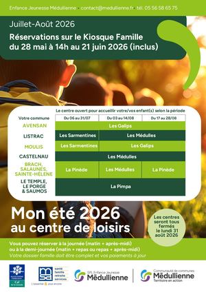 L'été 2026 dans les centres de loisirs