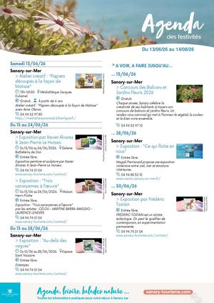 Agenda du week-end 13 & 14 juin 2026