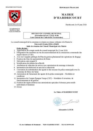 Affichage Convocation 10 06 26