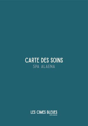 Carte Spa Alaena - Les Cimes Bleues La Baule