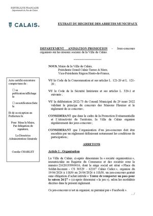 Reglement Jeux Facebook 2026 - Gérard Philipe et Grand Théâtre