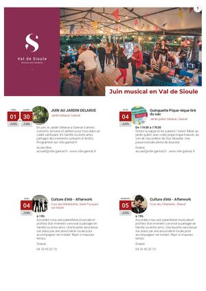 Programme Animations Juin Musical Vds 2026