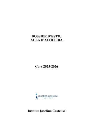 Deures Aula Acollida Estiu 25 26
