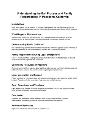 Jrs Pasadena Jail help Guide