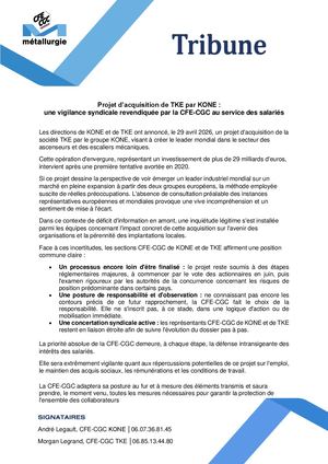 Tribune Cfe Cgc Kone Tke Projet Acquisition Juin2026
