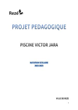 Projet Pédagogique Piscine Rezé