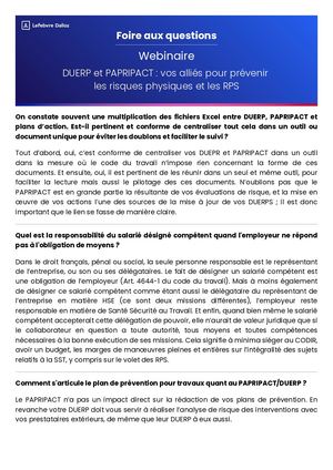 Faq Webinaire Previsoft Preventica