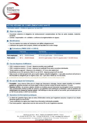 2026 05 Notice Mutuelle Non Cadres Eawy Garanties + Tarifs