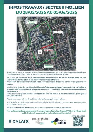 Informations - Travaux rue Mollien