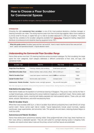How to Choose a Floor Scrubber for Commercial Spaces