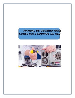 Manual De Usuario Para Conectar 2 Equipos De Red