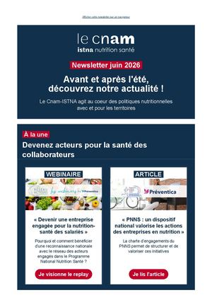 Newsletter Cnam-ISTNA Juin 2026