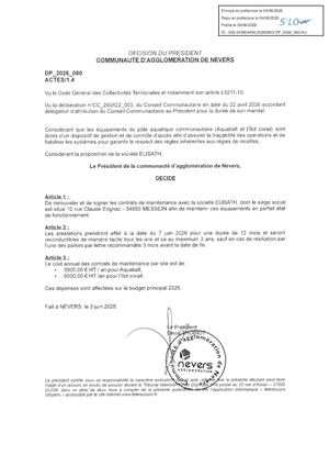 DP 2026 080 Contrat Service Piscine ELISATH